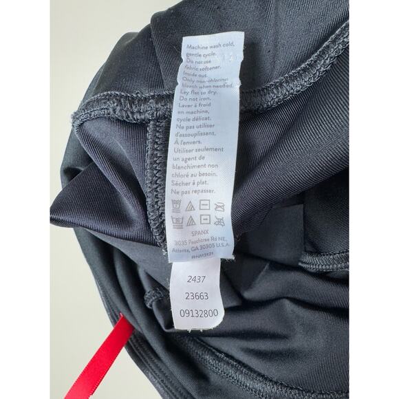 Spanx SPANXshape Faux Leather Leggings Women's L Black Pull On Rock Goth Glam - Picture 11 of 12